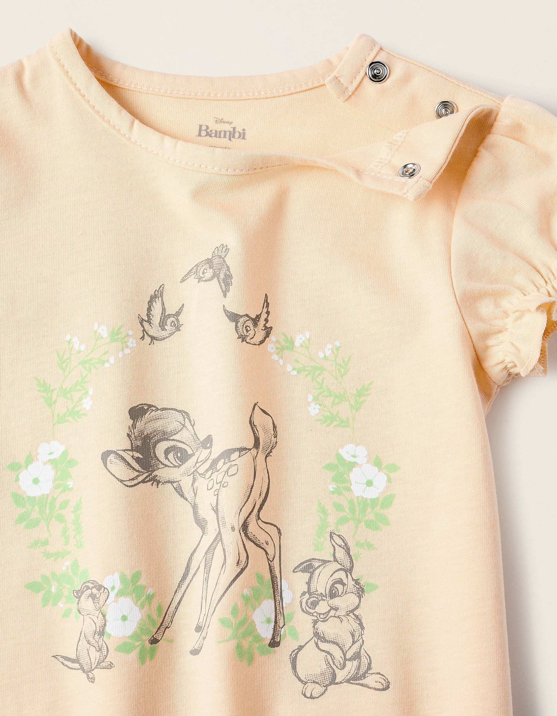 Cotton Romper for Baby Girls 'Bambi', Coral