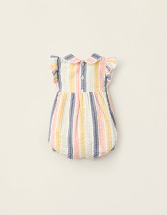 Combi-short à Rayures avec Volants pour Nouveau-Née 'B&S', Multicolore