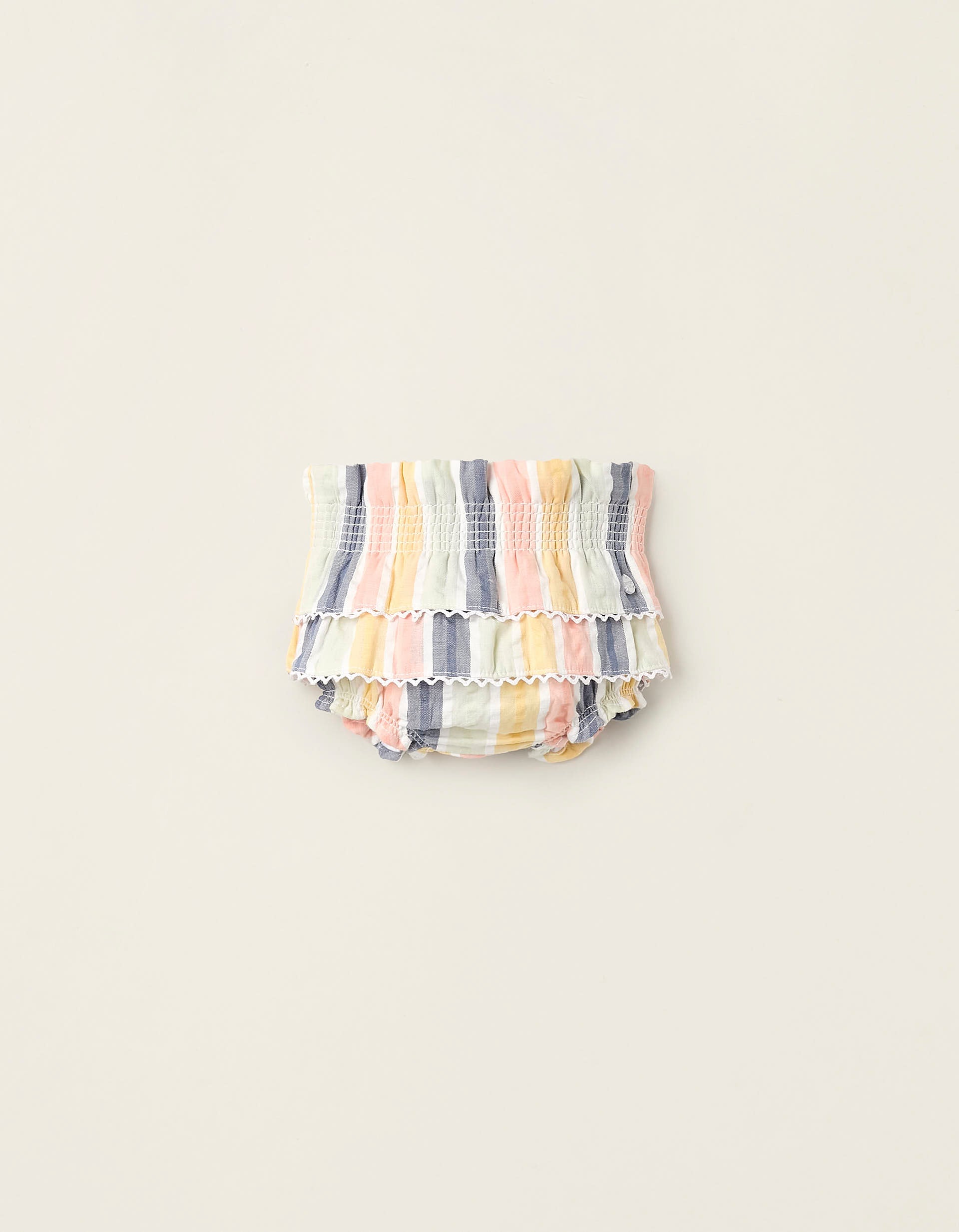 Striped Bloomers with Ruffles for Newborn Girls 'B&S', Multicolour