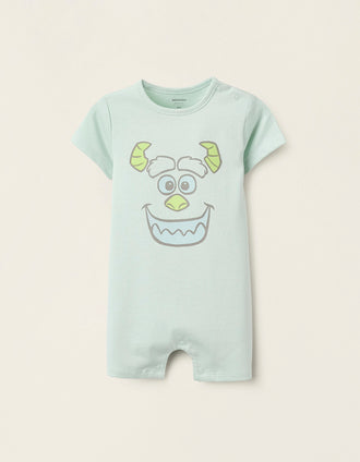 Pijama-Mono de Algodón para Bebé Niño 'Monsters', Verde Agua