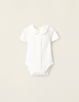 Body en Coton avec Volants pour Nouveau-née 'B&S', Blanc
