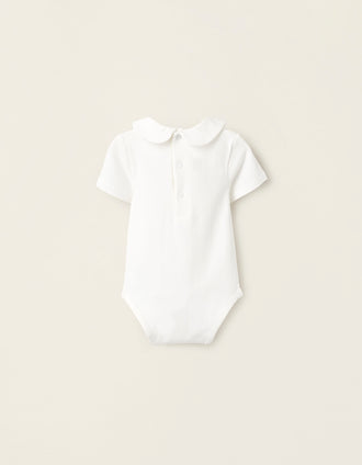 Body de Algodón con Volantes para Recién Nacido 'B&S', Blanco