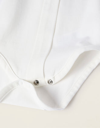 Body de Algodón con Volantes para Recién Nacido 'B&S', Blanco