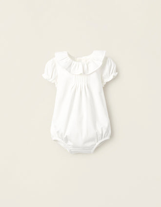 Body avec Volants pour Nouveau-Né, Blanc