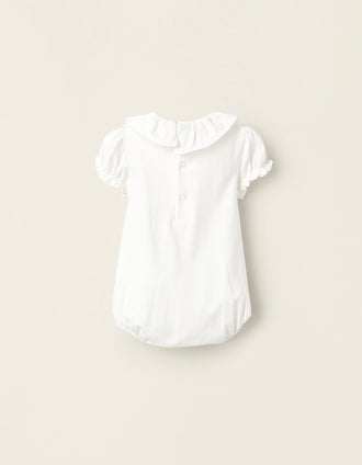 Body avec Volants pour Nouveau-Né, Blanc