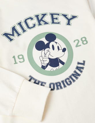 Camiseta de Manga Larga de Algodón para Niño 'Mickey', Blanco