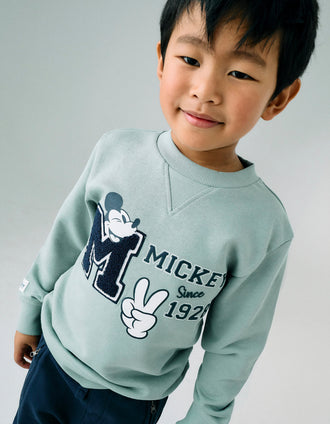 Sweat en Coton pour Garçon 'Mickey', Vert d'eau