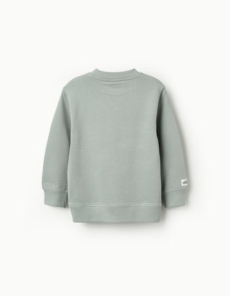 Sweat en Coton pour Garçon 'Mickey', Vert d'eau