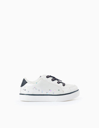Zapatillas con Brillantes para Bebé Niña 'Minnie', Blanco/Azul/Rosa