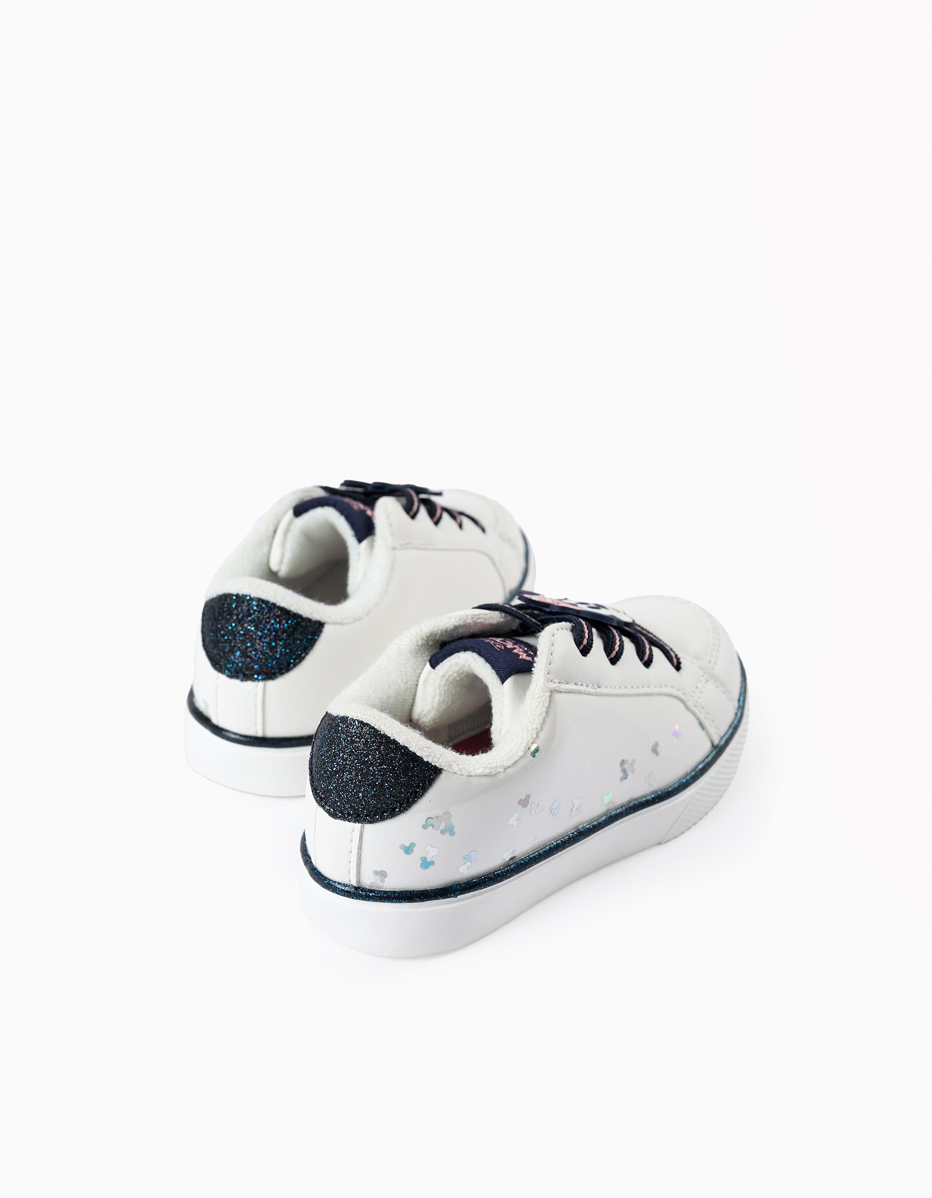 Trainers with Sparkles for Baby Girls 'Minnie', White/Blue/Pink