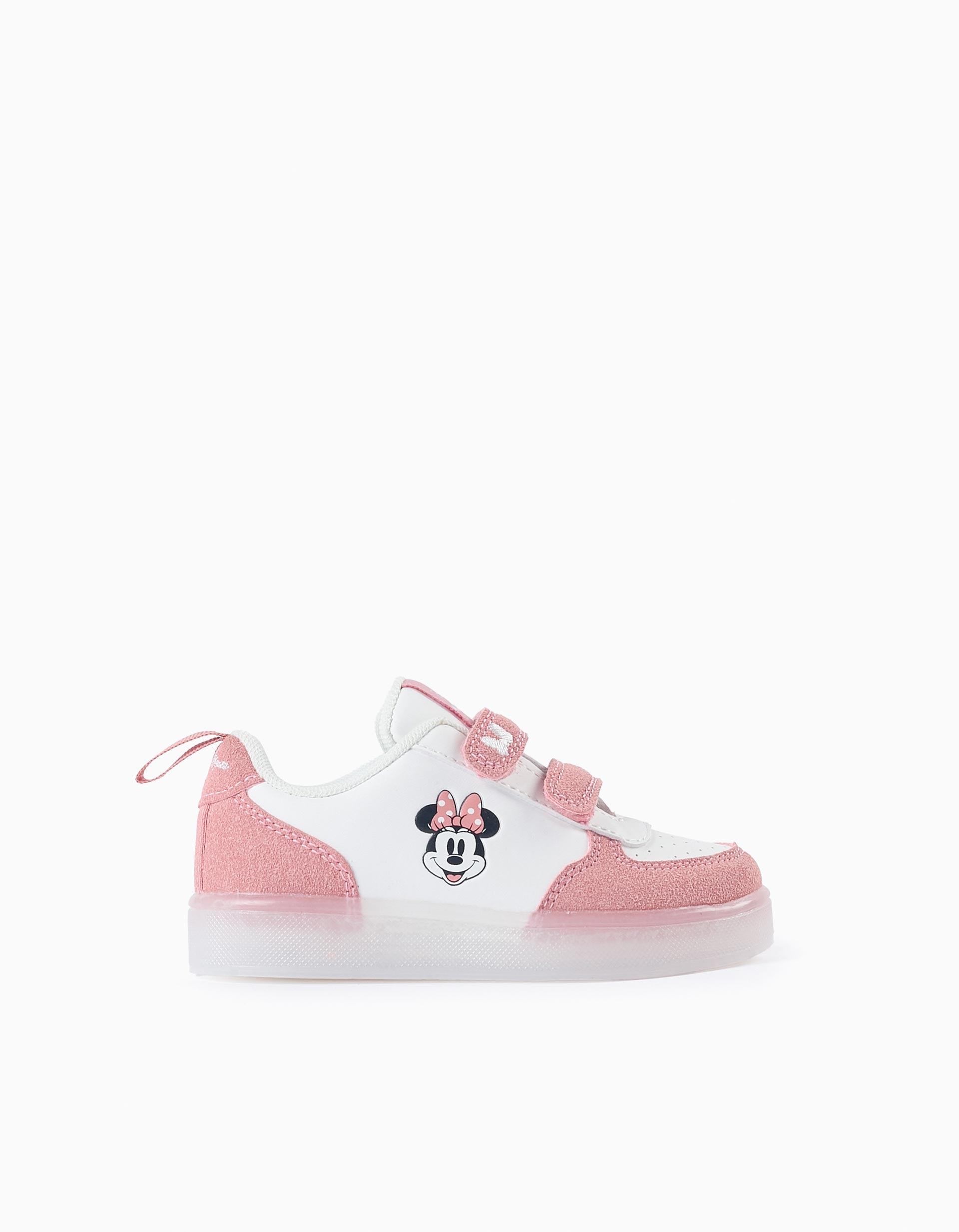 Light-up Trainers for Baby Girls 'Minnie', White/Pink