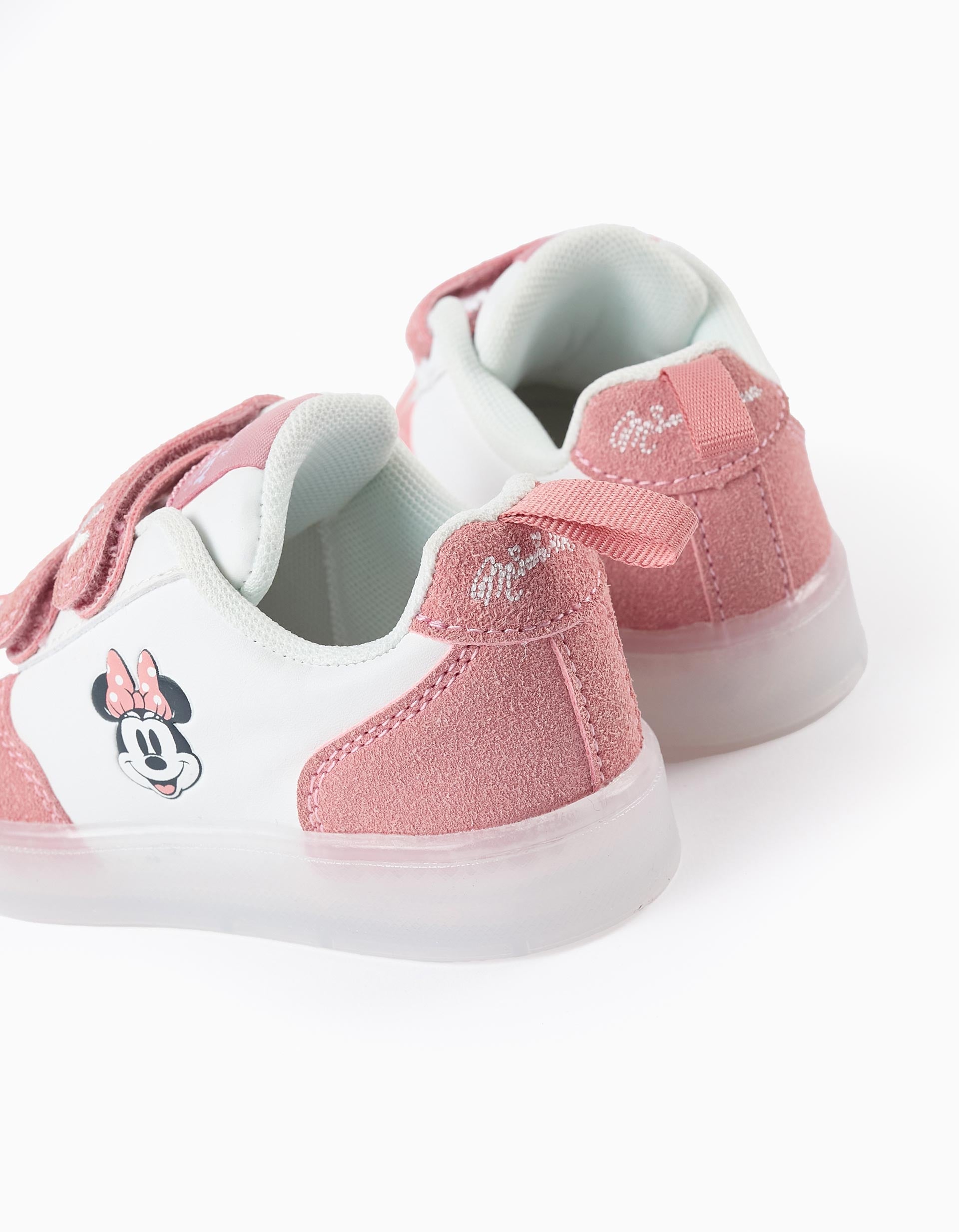 Light-up Trainers for Baby Girls 'Minnie', White/Pink