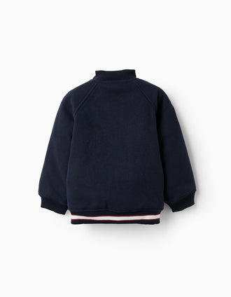Casaco Bomber Acolchoado para Menino, Azul Escuro