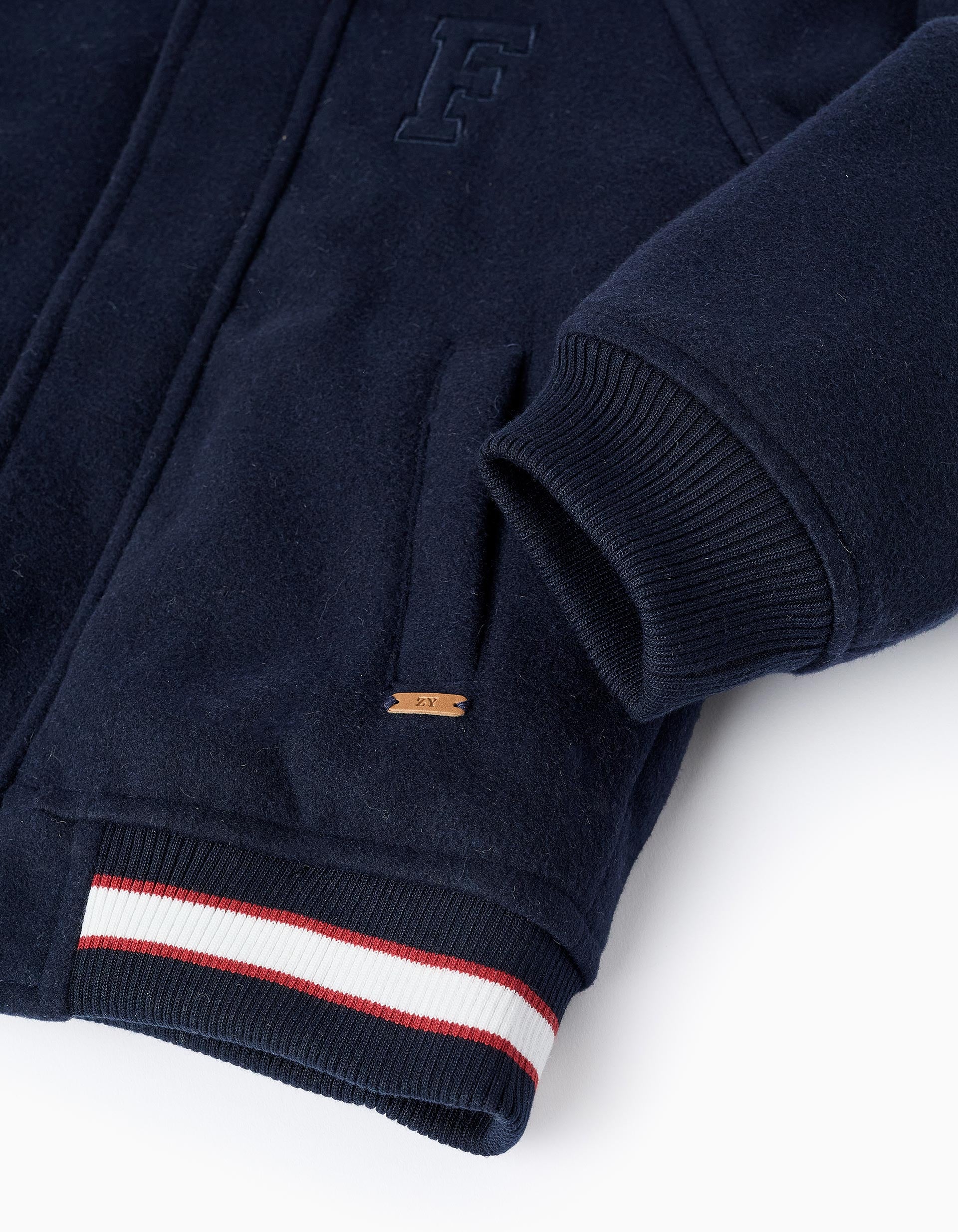 Padded Bomber Jacket for Boys, Dark Blue