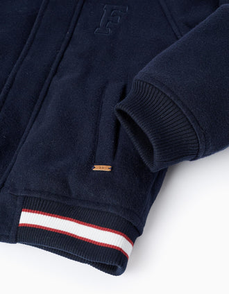Chaqueta Bomber Acolchada para Niño, Azul Oscuro
