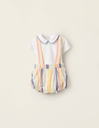 Body + Short con Tirantes Desmontables para Recién Nacido 'B&S', Multicolor