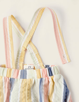 Body + Calções com Alças Amovíveis para Recém-Nascido 'B&S', Multicolor