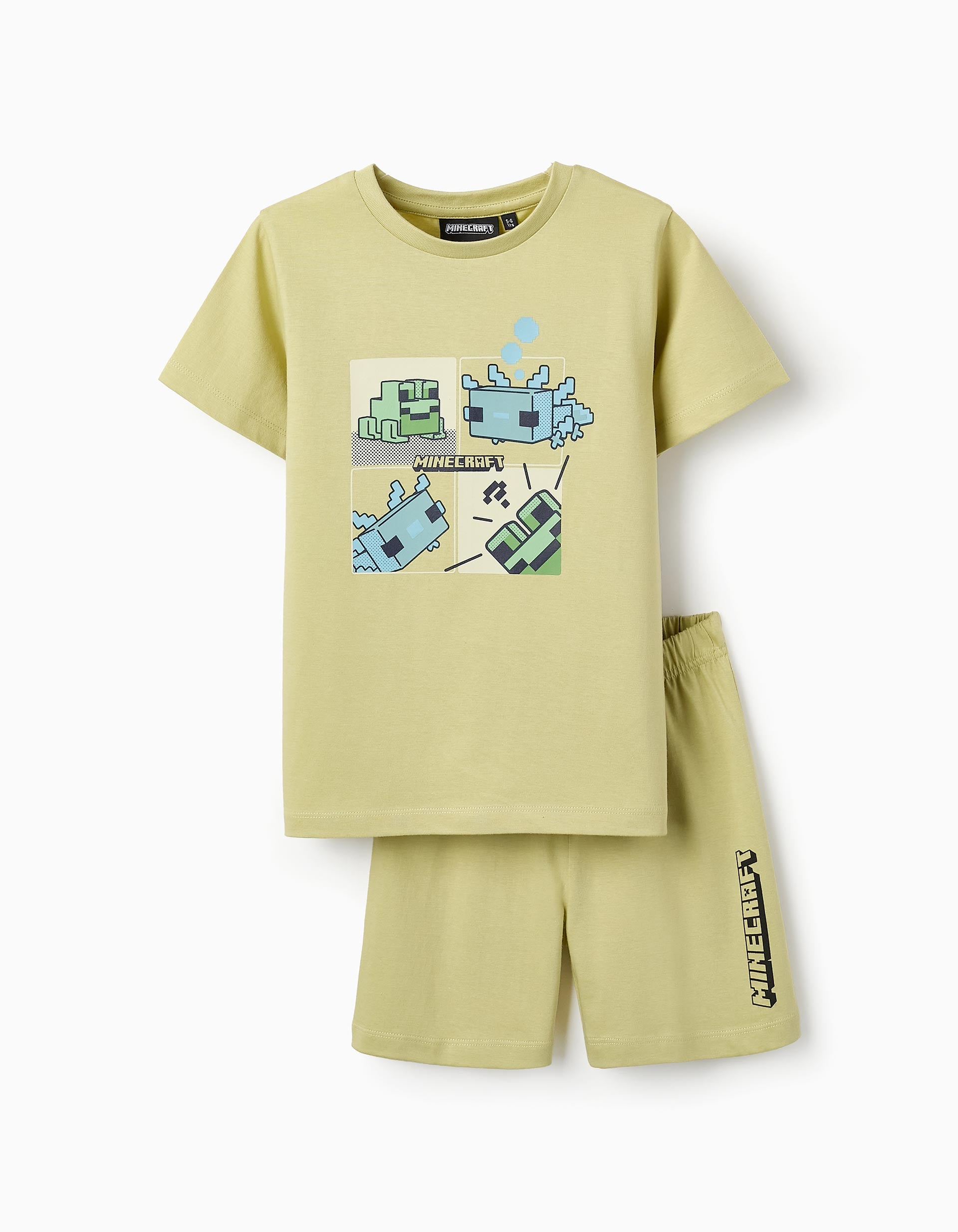 Pijama de Algodão para Menino 'Minecraft', Verde