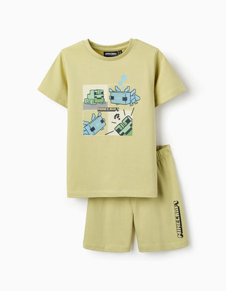 Cotton Pyjama for Boys 'Minecraft', Green