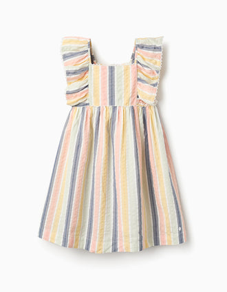 Vestido a Rayas para Niña 'B&S', Multicolor