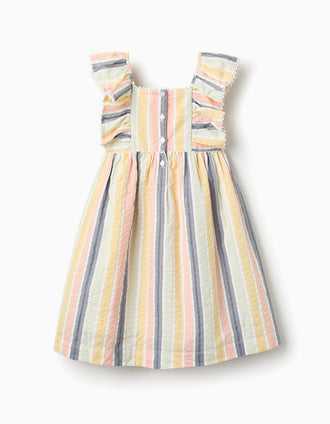 Vestido a Rayas para Niña 'B&S', Multicolor