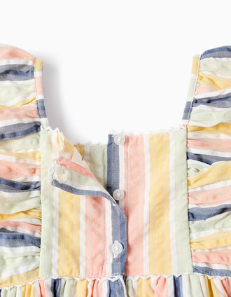 Vestido a Rayas para Niña 'B&S', Multicolor