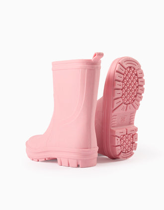 Botas de Agua con Purpurina y Forro de Sherpa para Niña, Rosa