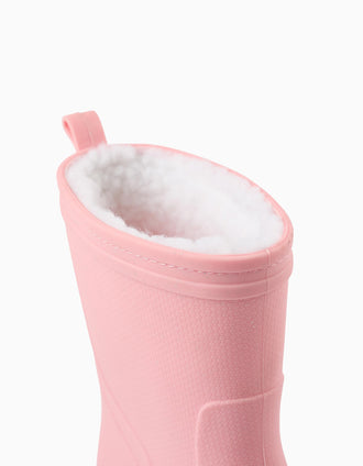 Botas de Agua con Purpurina y Forro de Sherpa para Niña, Rosa