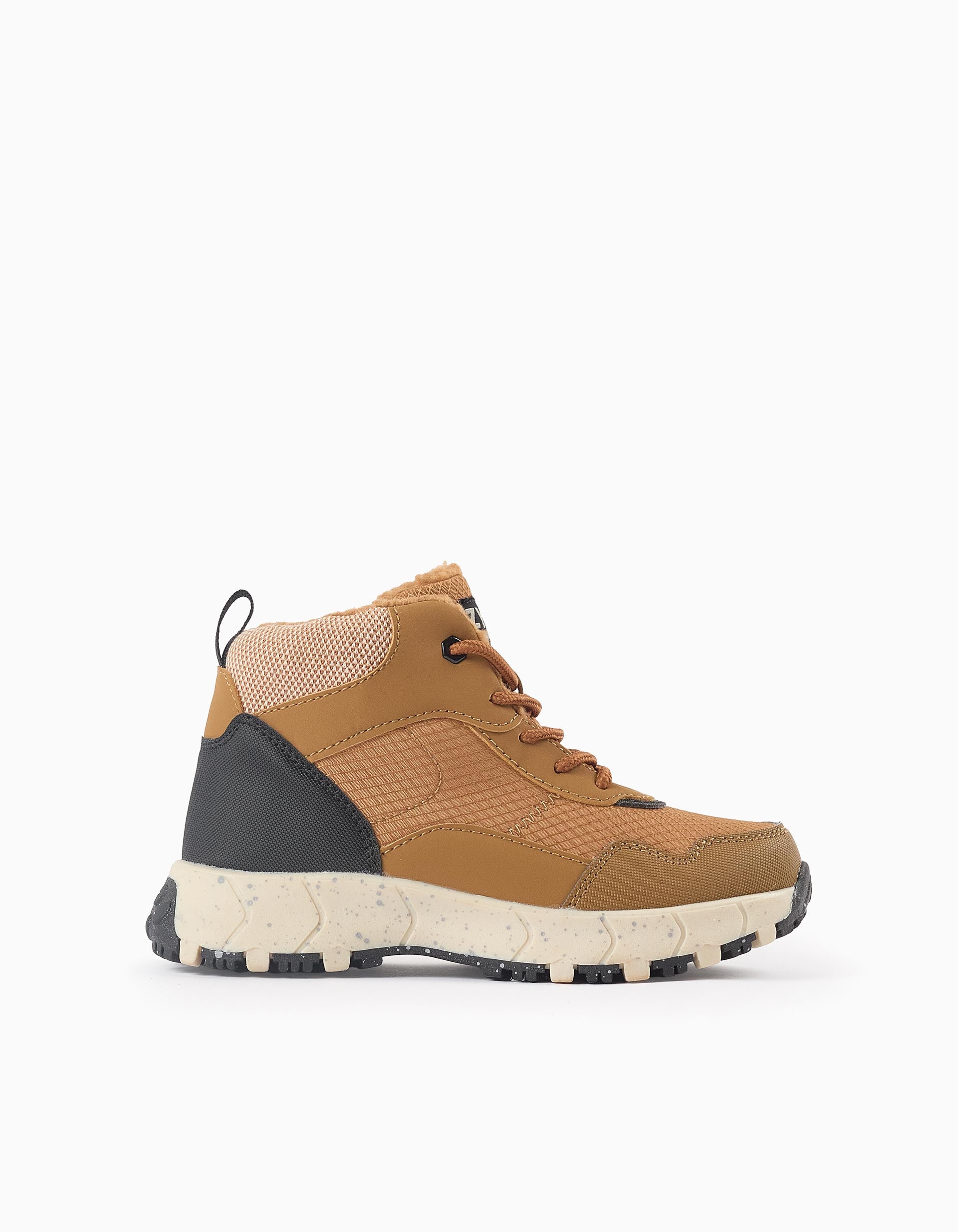 Mountain Boots with Sherpa for Boys 'Northern Lights', Camel