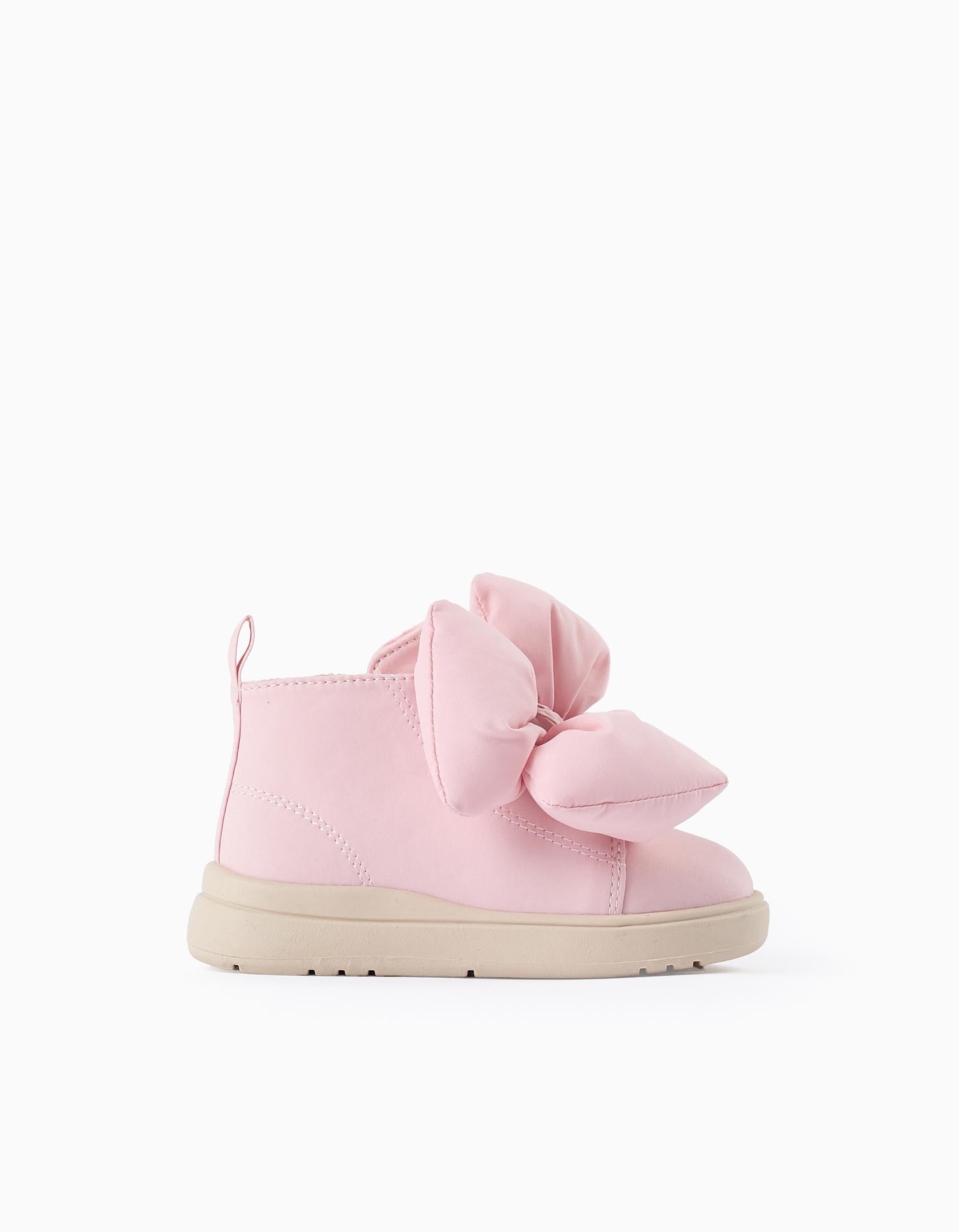 Boots with Bow for Baby Girls, Pink