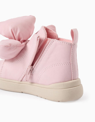 Botas con Lazo para bebé Niña, Rosa