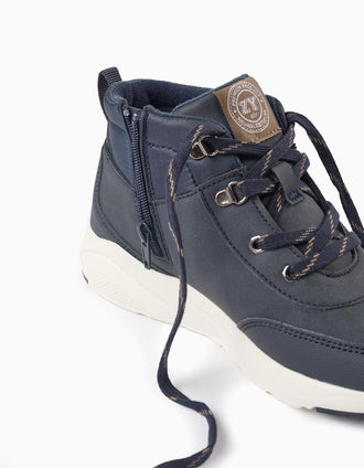 Bottes de Montagne pour Garçon, Bleu Foncé