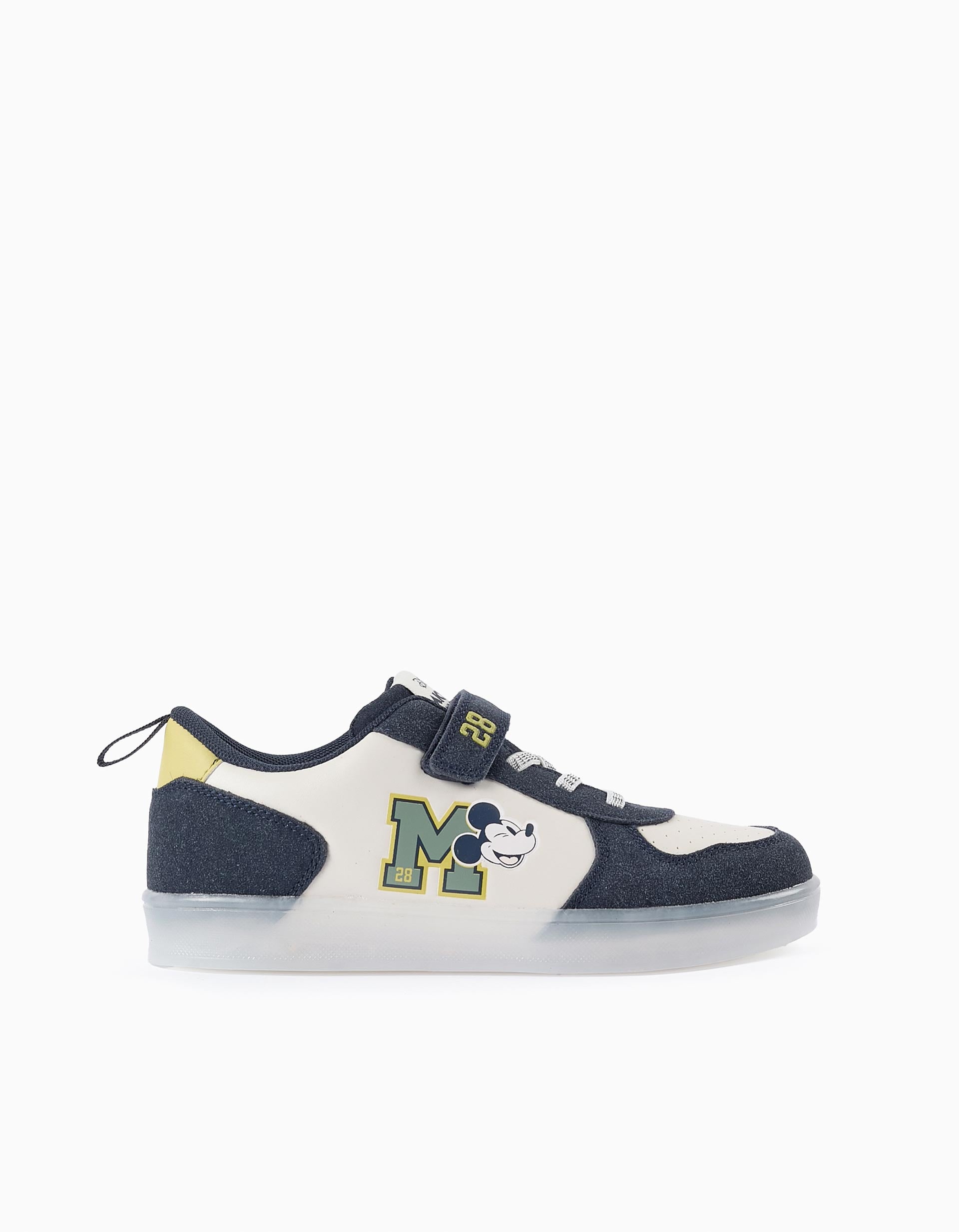 Light-up Trainers for Boys 'Mickey', White/Blue/Yellow