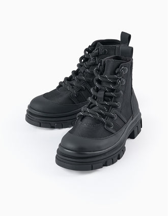 Baskets-Bottes pour Garçon, Noir