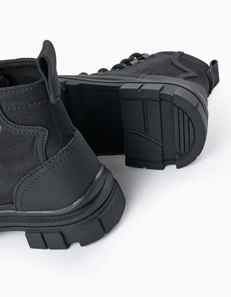 Baskets-Bottes pour Garçon, Noir