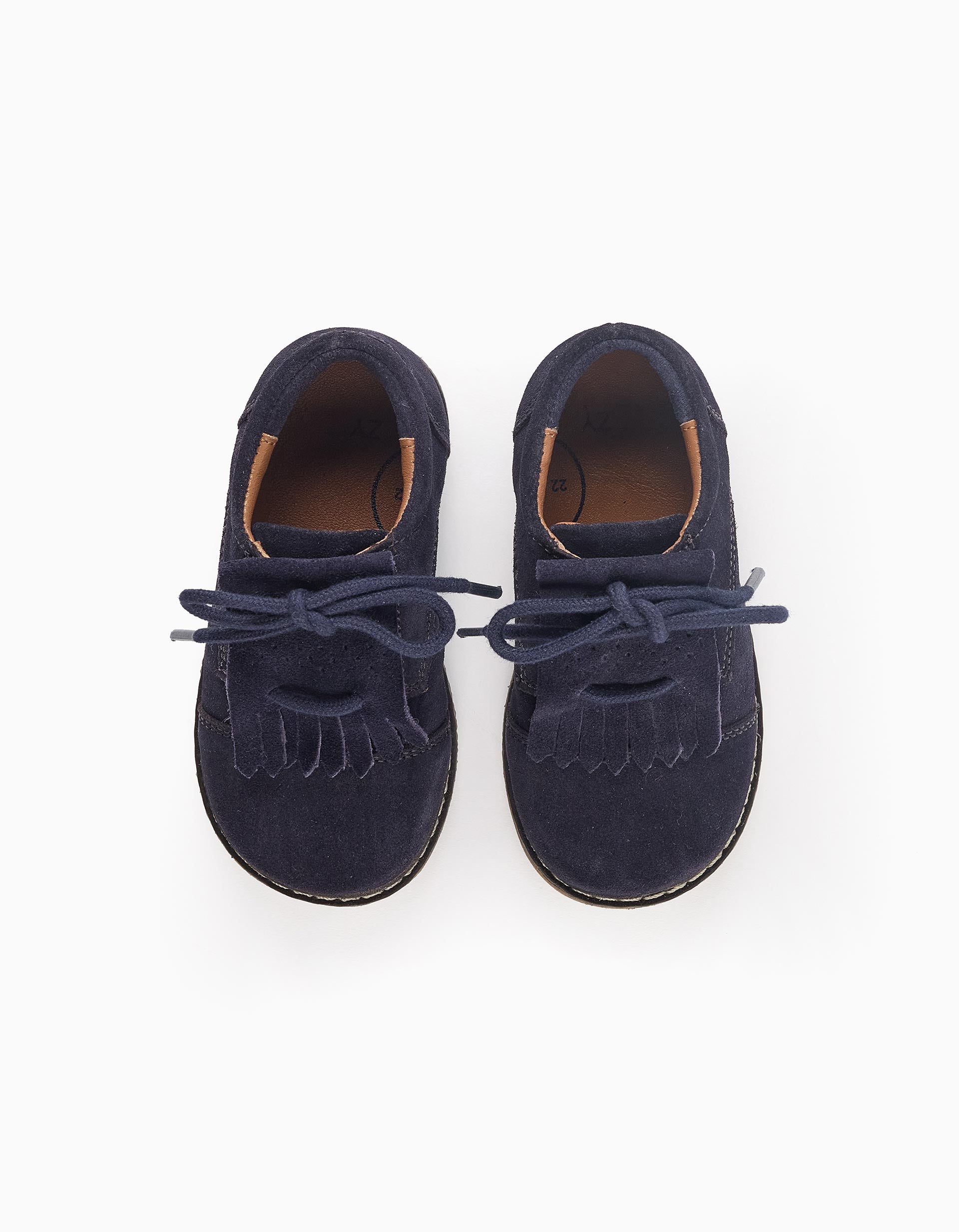 Suede Baby Shoes, Dark Blue