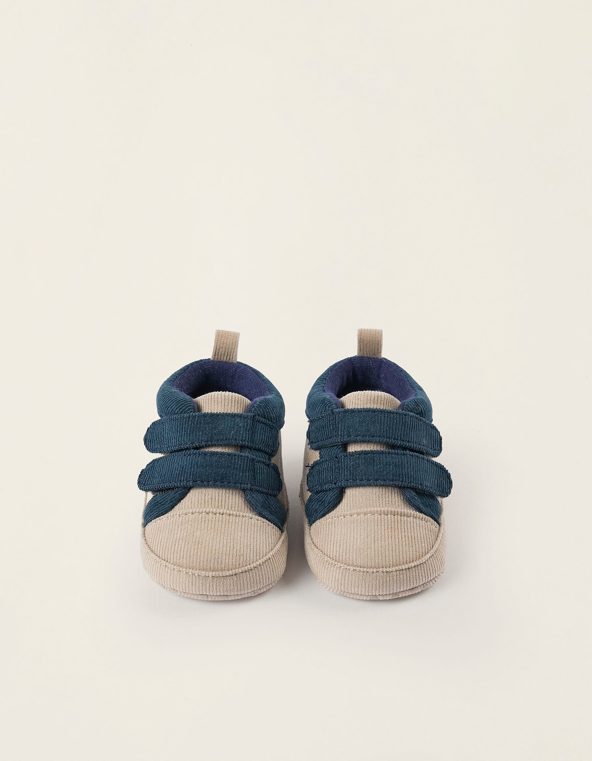 Corduroy Trainers for Newborn Boys, Camel