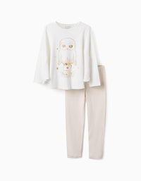 Pyjama en Coton avec Ailes pour Fille 'Harry Potter', Blanc/Beige