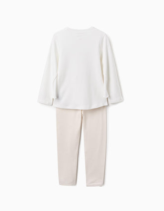 Pijama de Algodón con Alas para Niña 'Harry Potter', Blanco/Beige