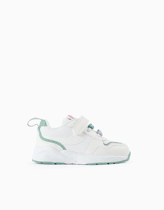 Zapatillas para Bebé Niña 'ZY Superlight - Flowers', Blanco/Verde