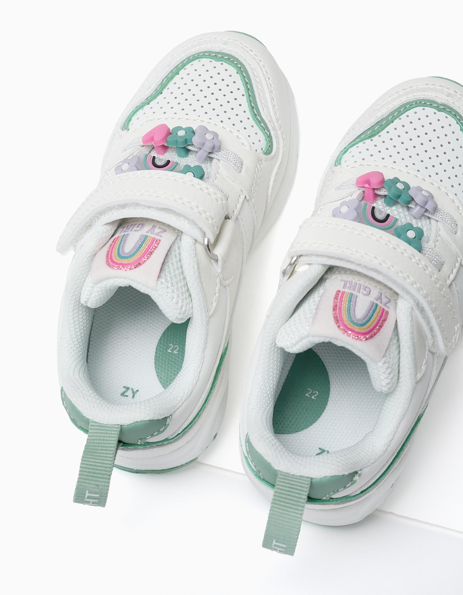 Trainers for Baby Girls 'ZY Superlight - Flowers', White/Green