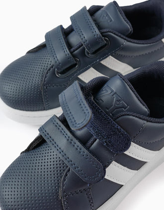 Zapatillas a Rayas para Bebé Niño, Azul Oscuro