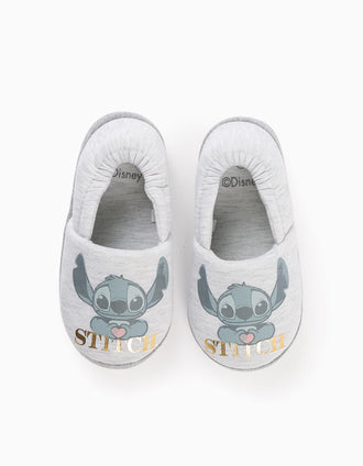 Pantufas em Jersey para Menina 'Stitch', Cinza