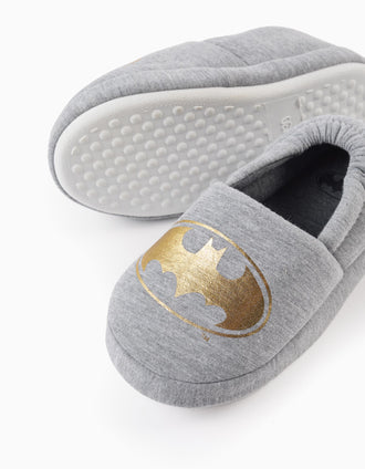 Chaussons en Jersey pour Garçon 'Batman', Gris