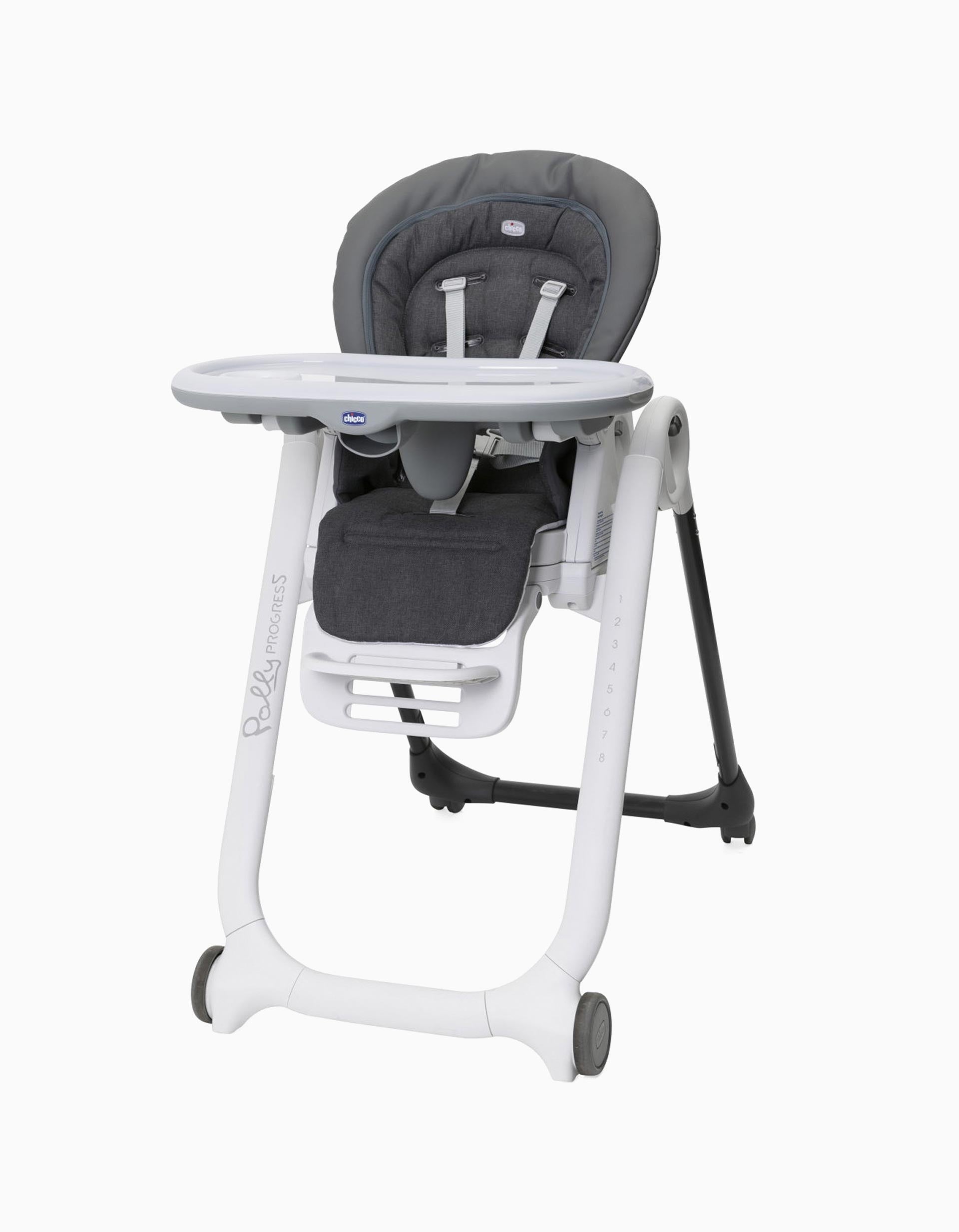 Chicco Polly Progres5 High Chair, Grey Melange