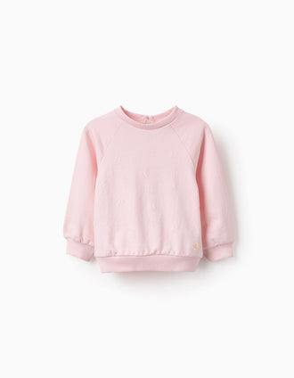 Sudadera con Estampado en Relieve para Bebé Niña, Rosa