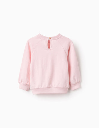 Sudadera con Estampado en Relieve para Bebé Niña, Rosa