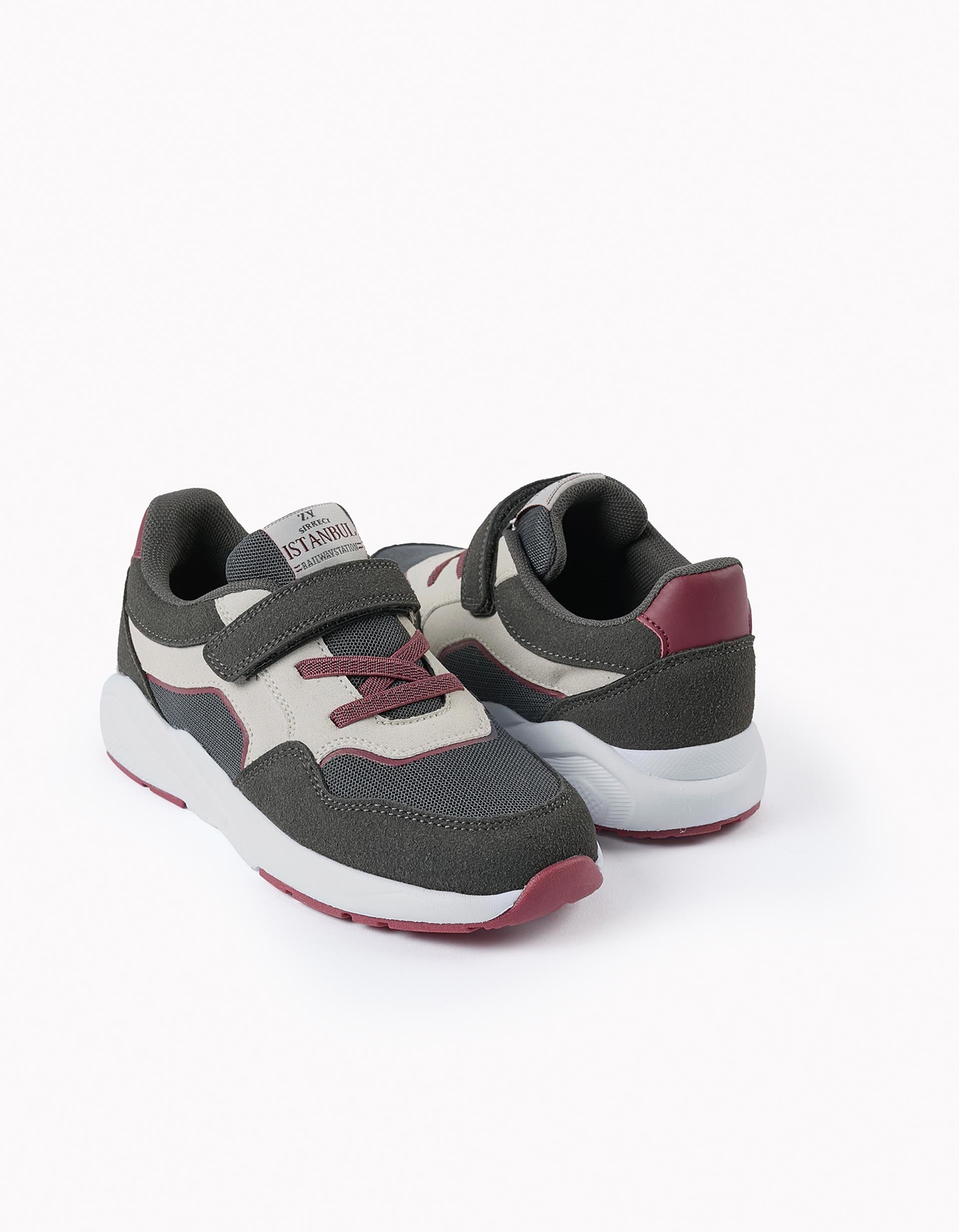 Trainers for Boys 'ZY Superlight - Istanbul', Grey/Beige/Burgundy