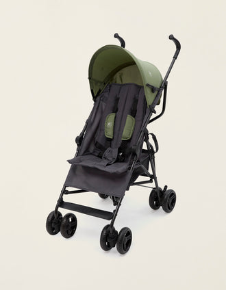 Carrinho Bengala ZY Safe Road Plus, Cinza/Verde