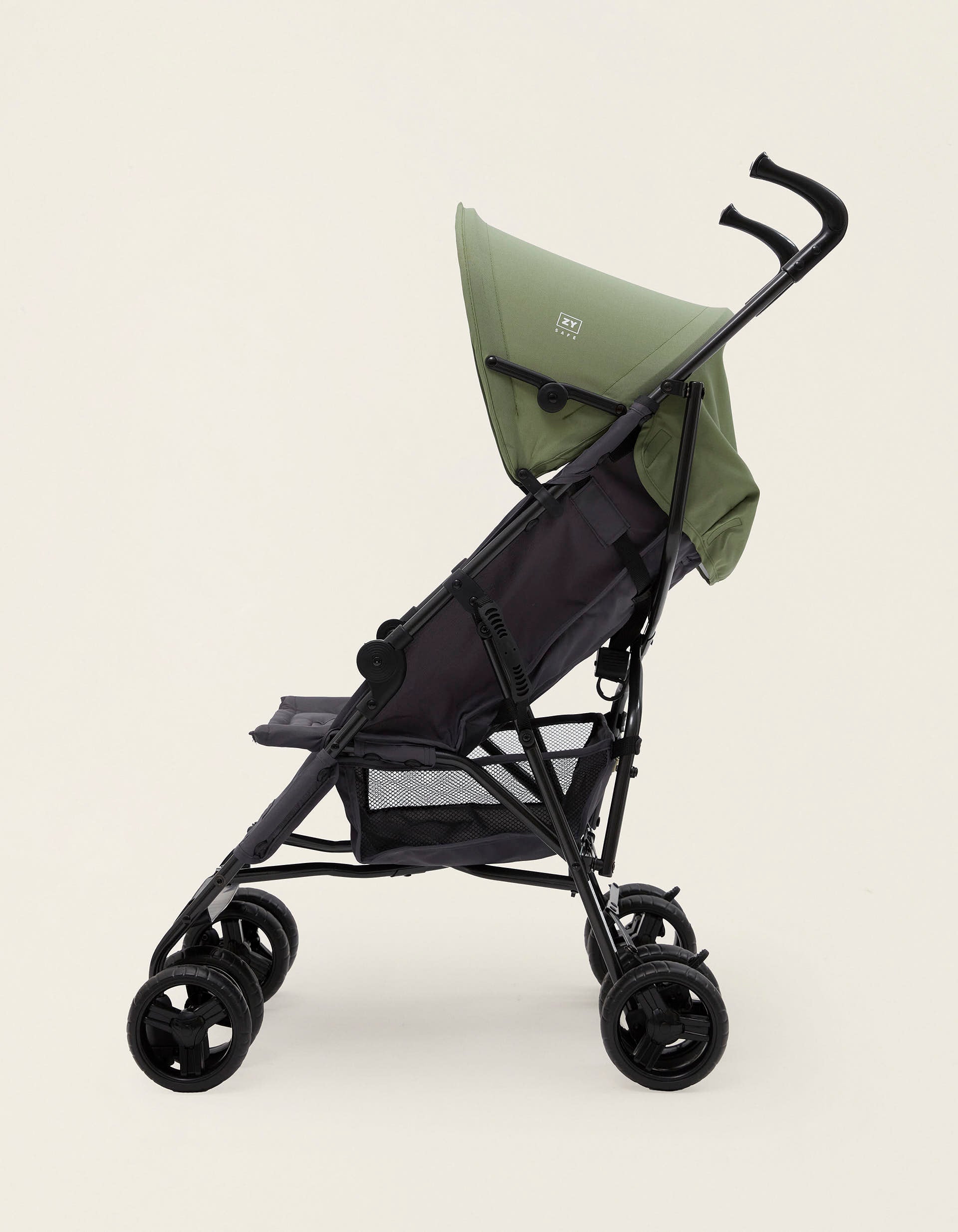 Cane Stroller ZY Safe Road Plus, Grey/Green